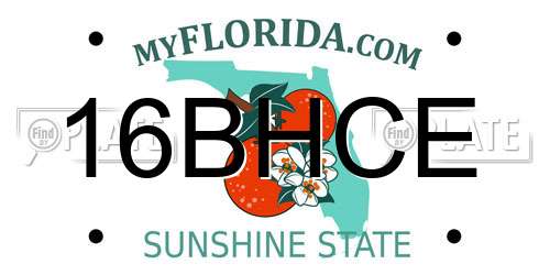 16BHCE Florida License Plate