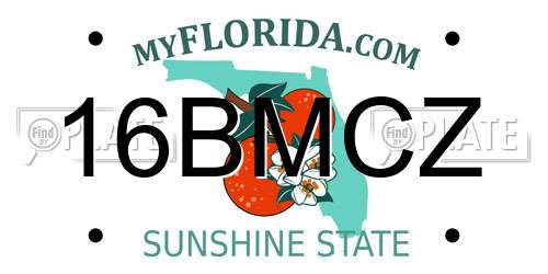 16BMCZ Florida License Plate