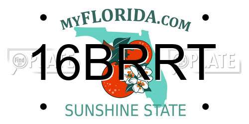 16BRRT Florida License Plate