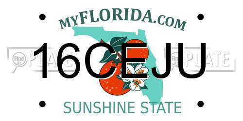 16CEJU Florida License Plate