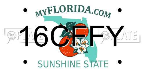 16CFFY Florida License Plate