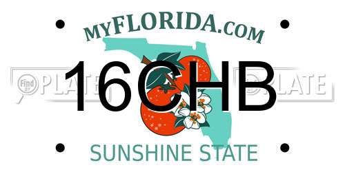 16CHB Florida License Plate