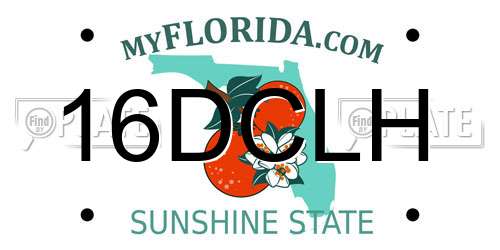 16DCLH Florida License Plate