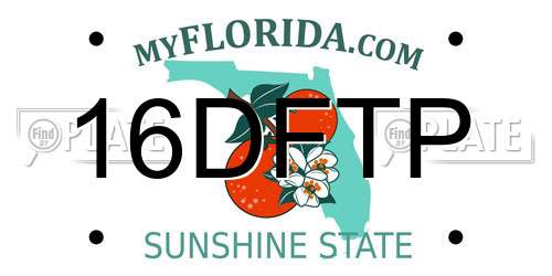 16DFTP Florida License Plate