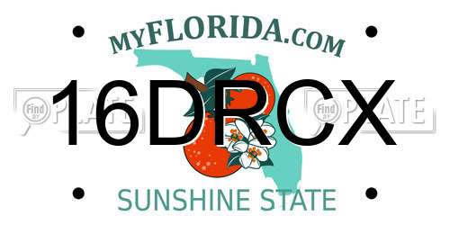 16DRCX Florida License Plate