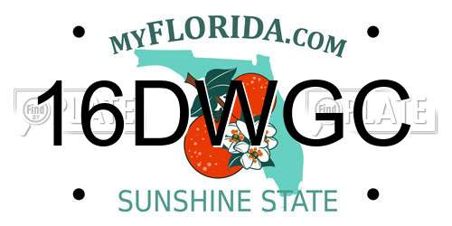 16DWGC Florida License Plate