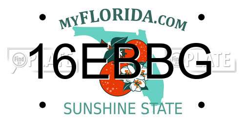 16EBBG Florida License Plate
