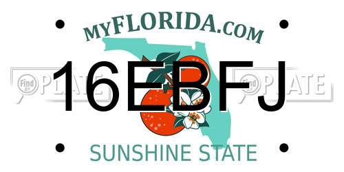 16EBFJ Florida License Plate
