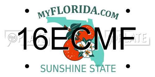 16ECMF Florida License Plate