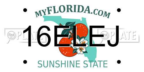 16ELEJ Florida License Plate