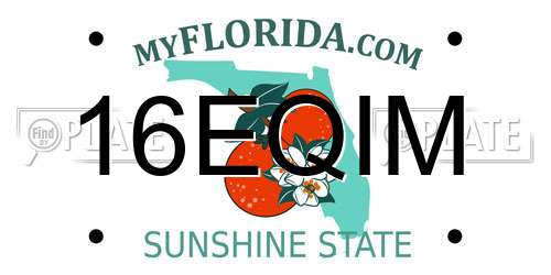 16EQIM Florida License Plate