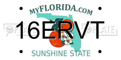 16ERVT Florida License Plate