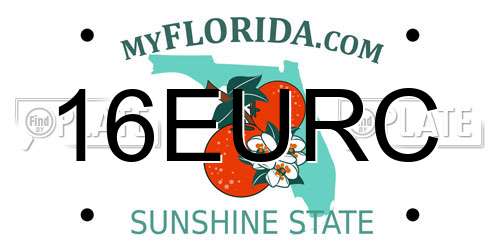 16EURC Florida License Plate