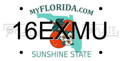 16EXMU Florida License Plate