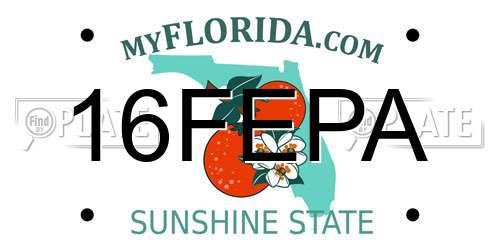 16FEPA Florida License Plate