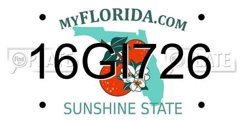16GI726 Florida License Plate