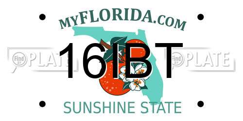 16IBT Florida License Plate