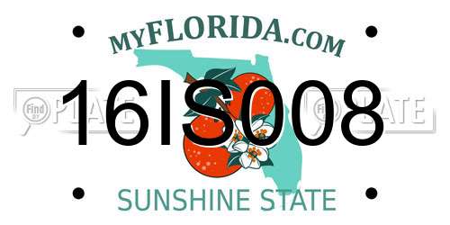 16IS008 Florida License Plate