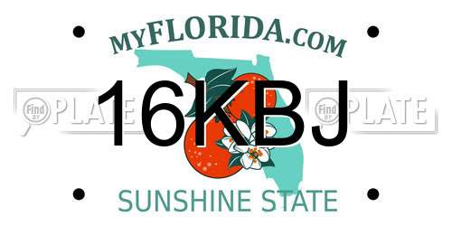 16KBJ Florida License Plate