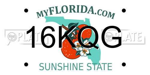16KQG Florida License Plate