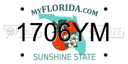 1706YM Florida License Plate