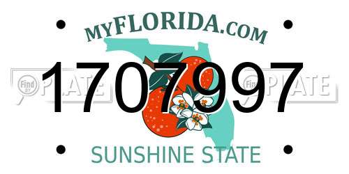 1707997 Florida License Plate