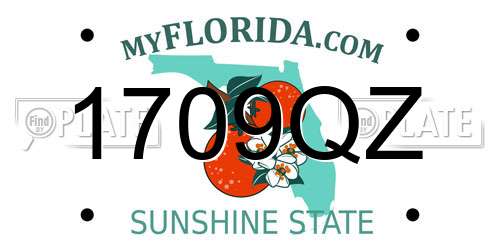 1709QZ Florida License Plate