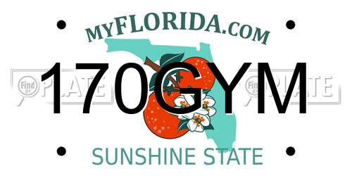 170GYM Florida License Plate