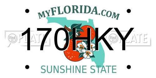 170HKY Florida License Plate