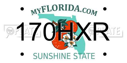 170HXR Florida License Plate