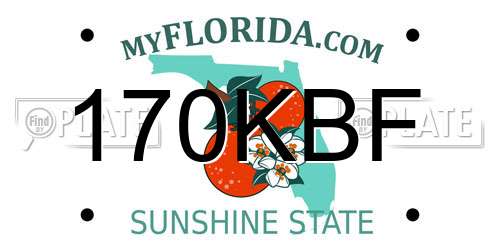 170KBF Florida License Plate