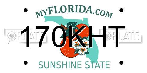 170KHT Florida License Plate
