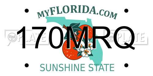 170MRQ Florida License Plate