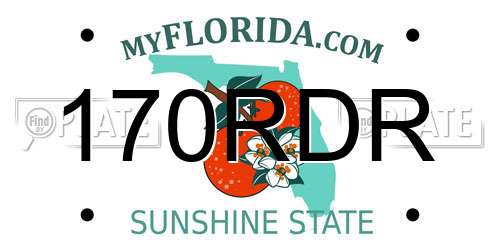 170RDR Florida License Plate