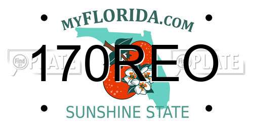 170REO Florida License Plate
