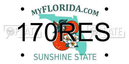170RES Florida License Plate