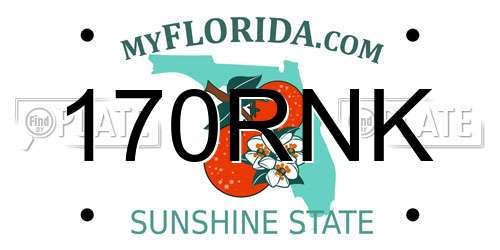 170RNK Florida License Plate