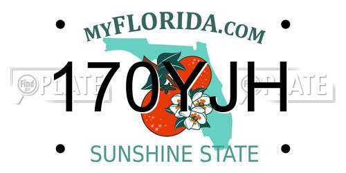 170YJH Florida License Plate