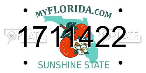 1711422 Florida License Plate