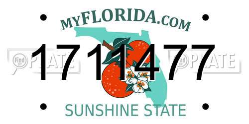 1711477 Florida License Plate