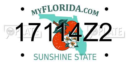 17114Z2 Florida License Plate