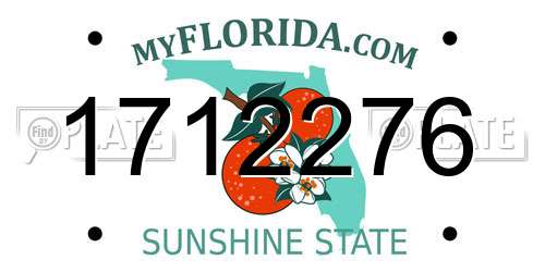 1712276 Florida License Plate