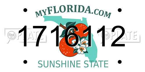 1716112 Florida License Plate