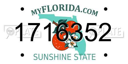 1716352 Florida License Plate