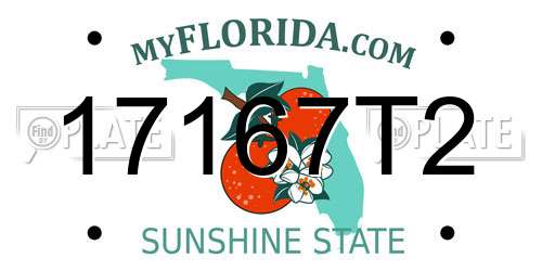 17167T2 Florida License Plate
