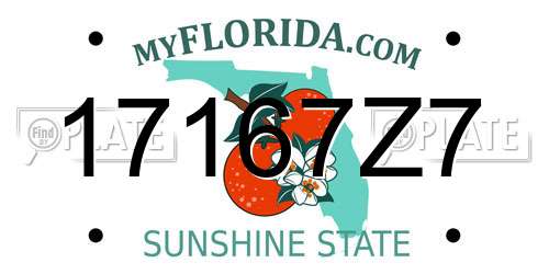 17167Z7 Florida License Plate