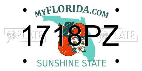 1718PZ Florida License Plate