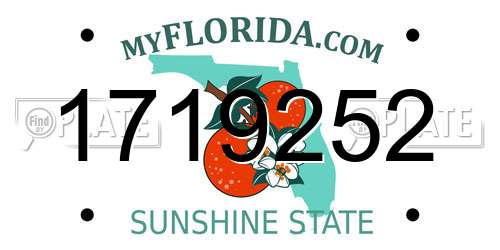 1719252 Florida License Plate