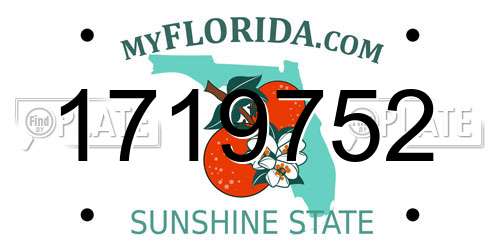 1719752 Florida License Plate