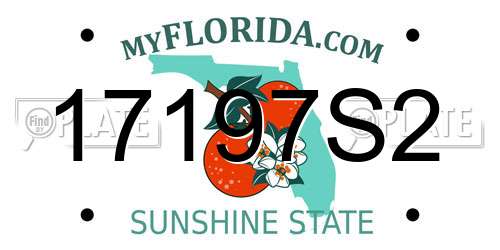 17197S2 Florida License Plate